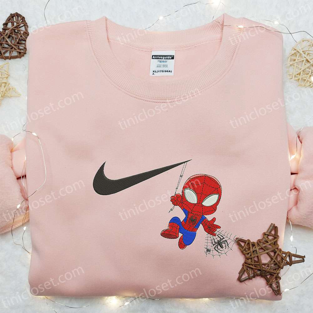 Swoosh x Chibi Spider-Man Movie Hoodie: Marvel Cinematic Universe Perfect Family Gift