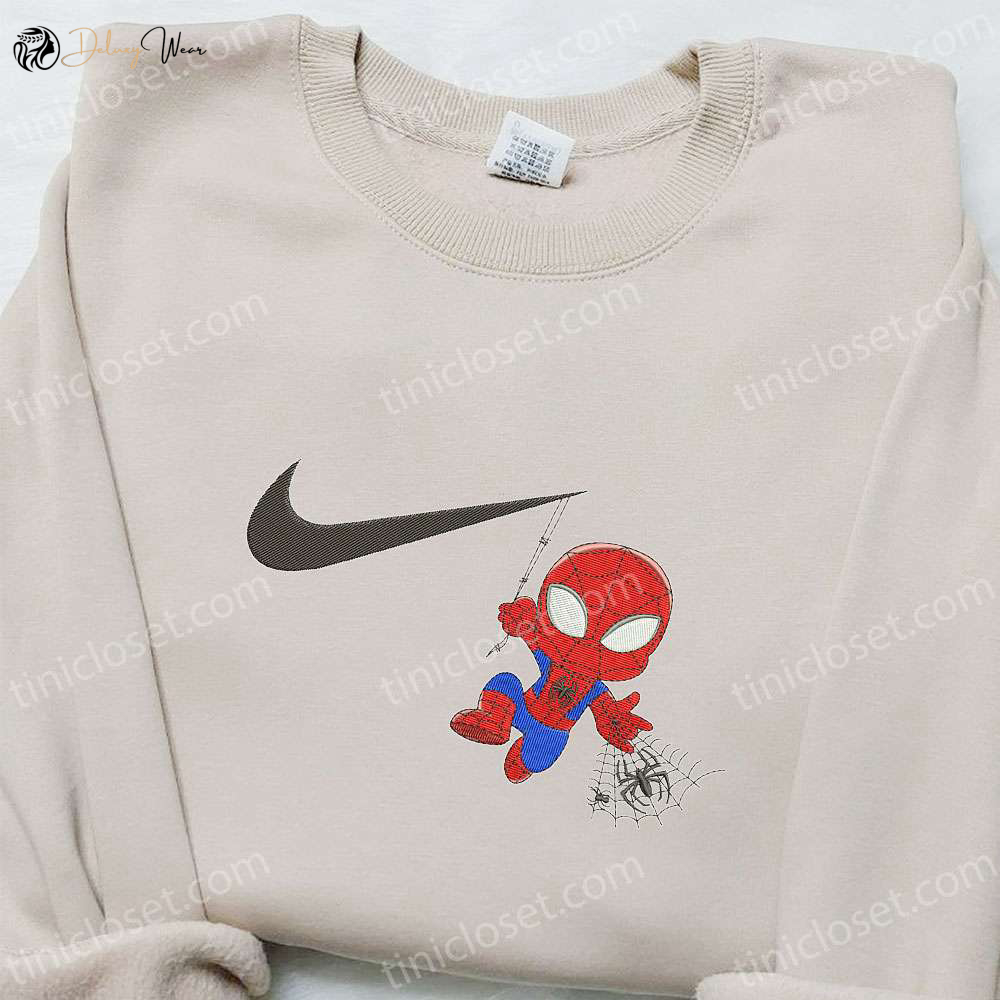 Swoosh x Chibi Spider-Man Movie Hoodie: Marvel Cinematic Universe Perfect Family Gift