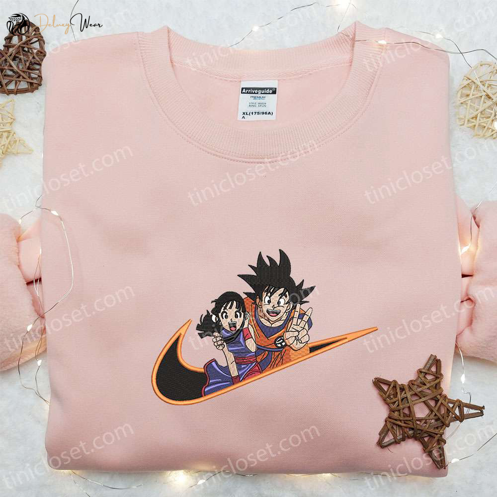 Swoosh x Goku & Chichi Anime Shirt Dragon Ball Hoodie Custom Nike T-shirt