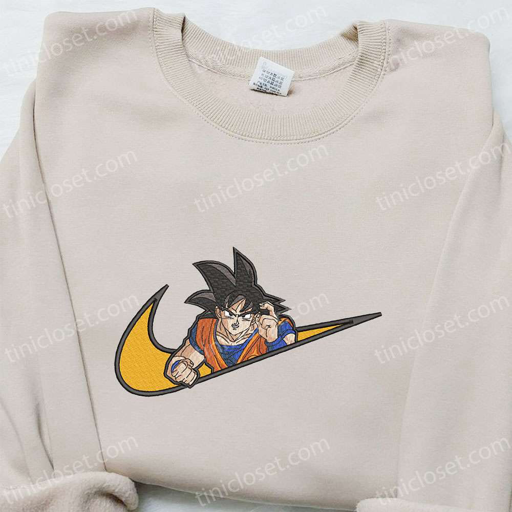 Swoosh x Goku Anime Hoodie: Best Family Gift Custom Nike T-shirt