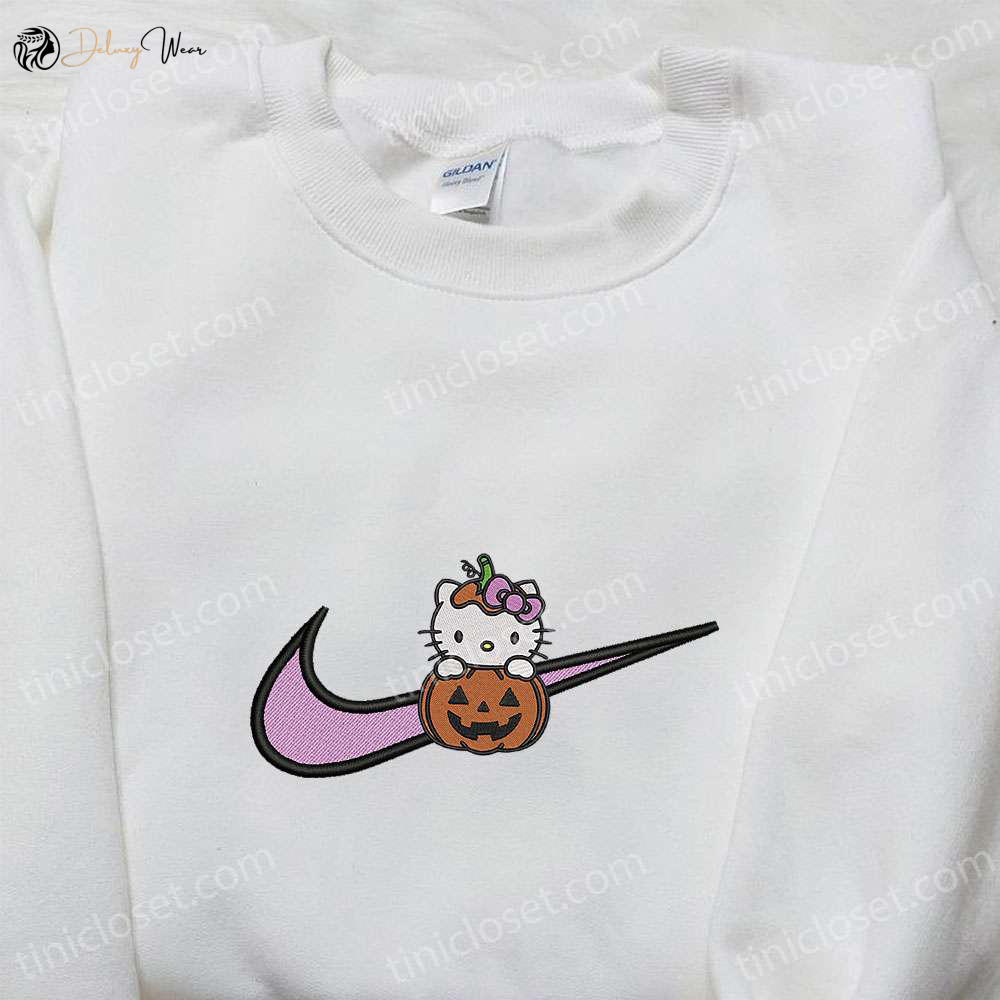 Swoosh x Hello Kitty Halloween Pumpkin Sweatshirt: Nike Anime Hoodie Best Gifts for Daughter