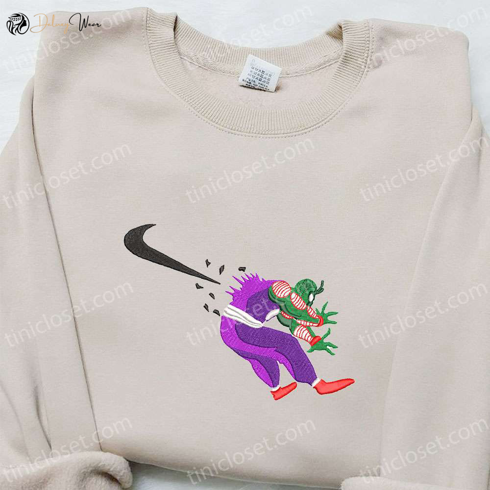 Swoosh x Piccolo Anime Dragon Ball Embroidered Shirt – Nike Inspired T-Shirt