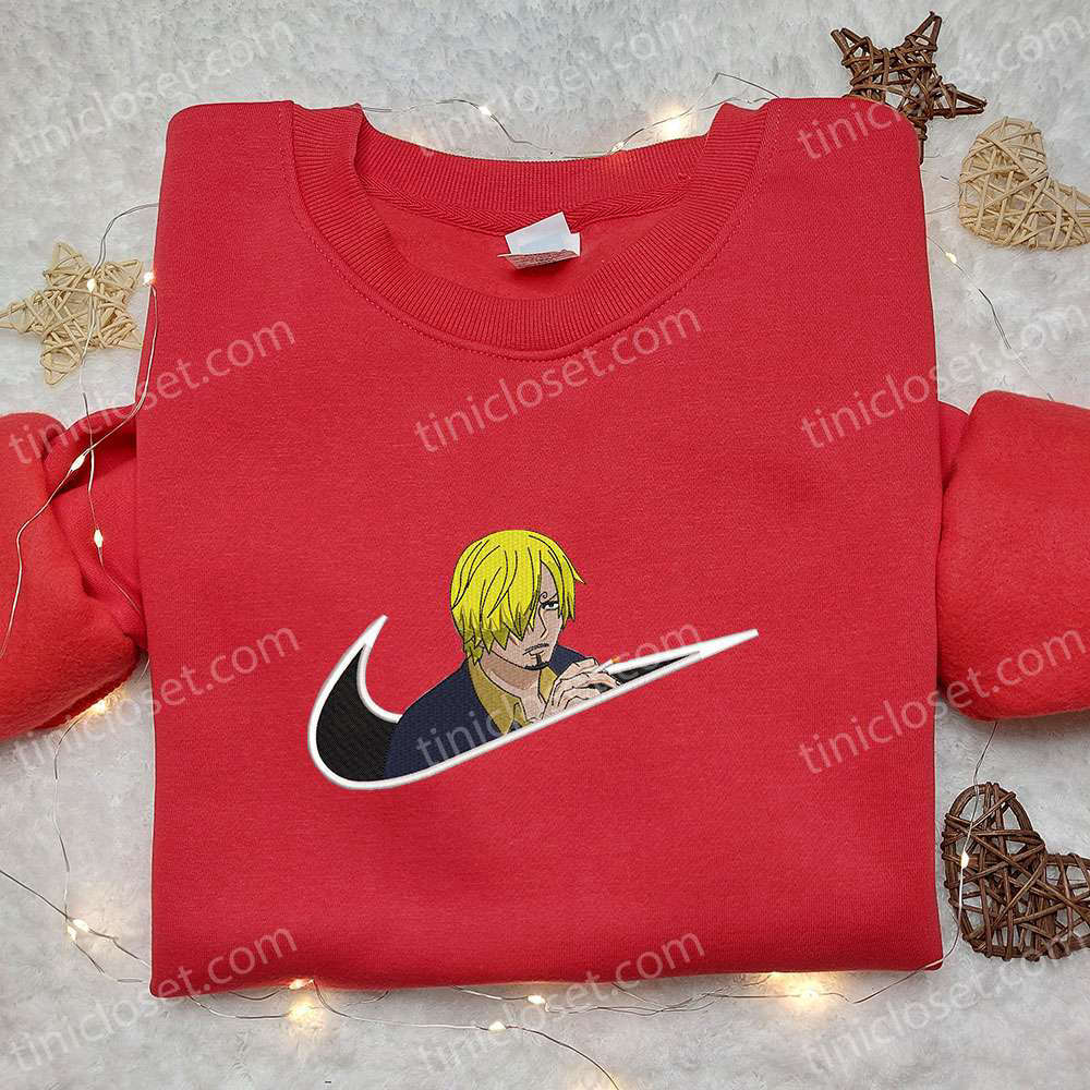 Swoosh x Sanji Anime Embroidered Hoodie – Cool Clothing & Best Family Gift Ideas
