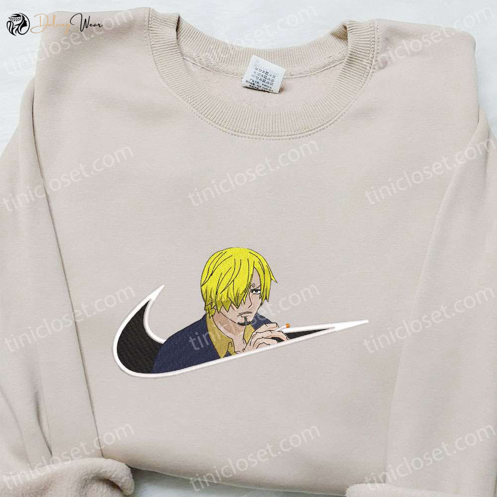 Swoosh x Sanji Anime Embroidered Hoodie – Cool Clothing & Best Family Gift Ideas