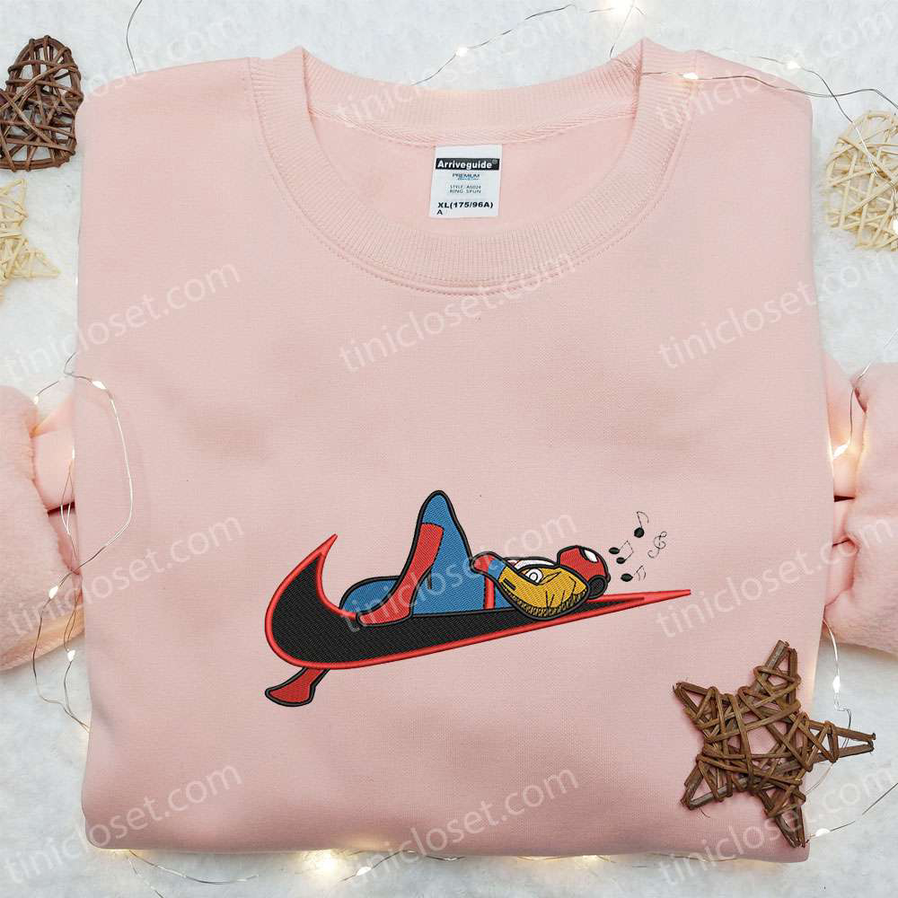 Swoosh x Spider-Man Movie Embroidered Shirt: Marvel Comics T-shirt Perfect Family Gift