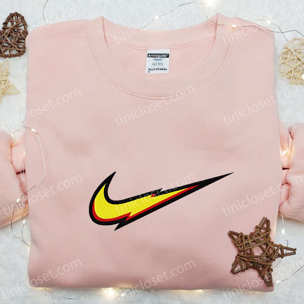 Swoosh x Thunder Embroidered Hoodie: Custom Birthday Gift Idea – Best Quality & Style!