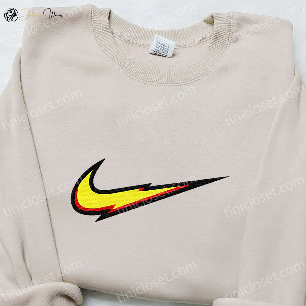 Swoosh x Thunder Embroidered Hoodie: Custom Birthday Gift Idea – Best Quality & Style!