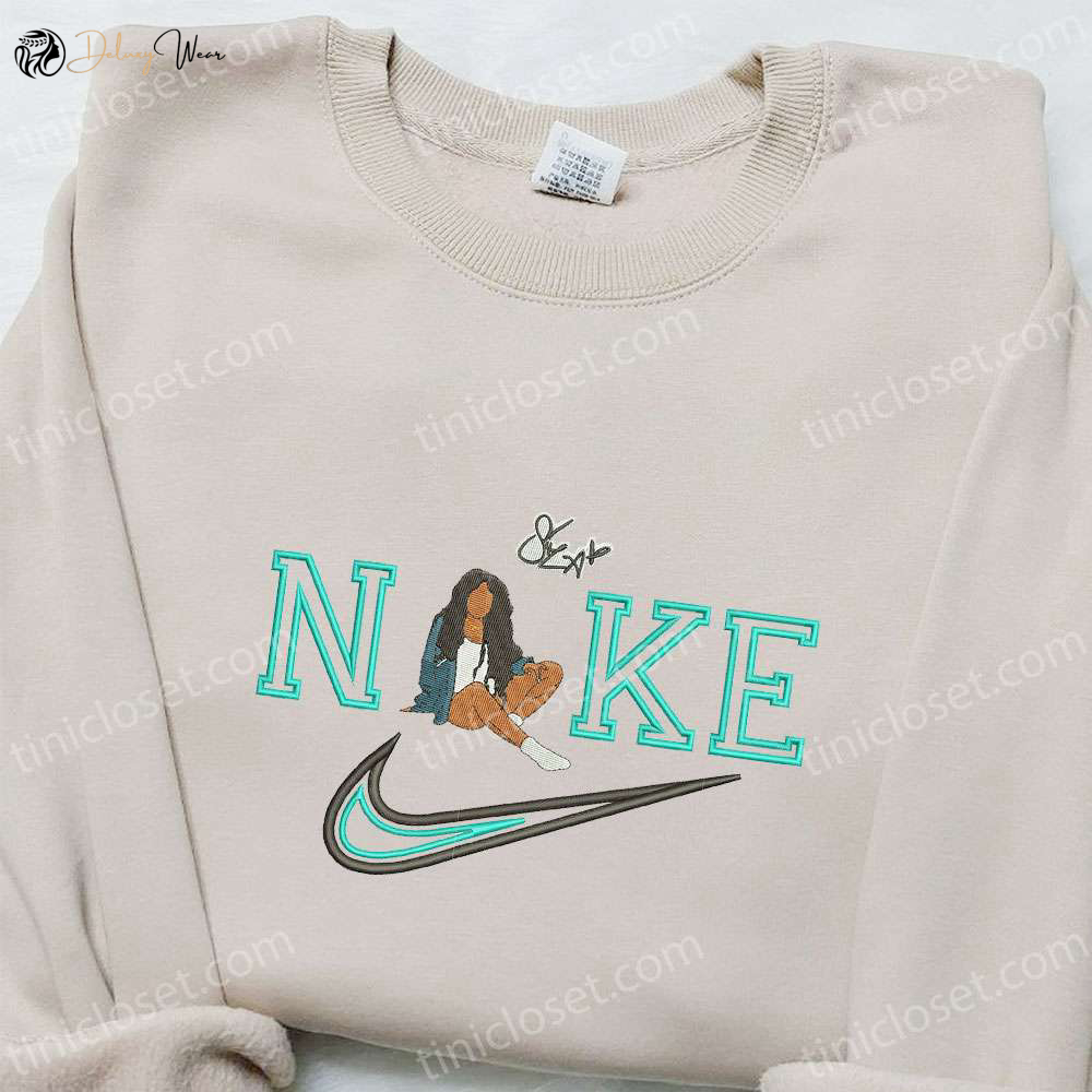 SZA x Nike Celebrity Embroidered Shirt: Custom T-shirt Perfect Family Gift!
