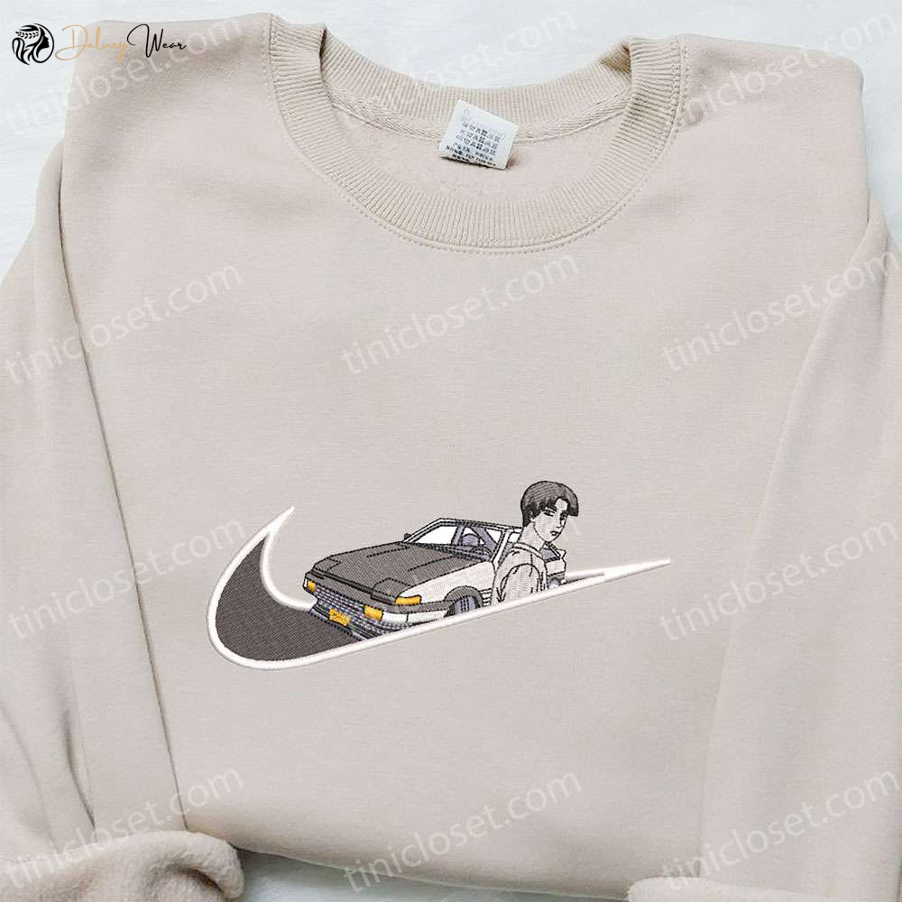 Exclusive Takumi Fujiwara x Nike Swoosh Embroidered Shirt: Initial D & Nike Inspired Design