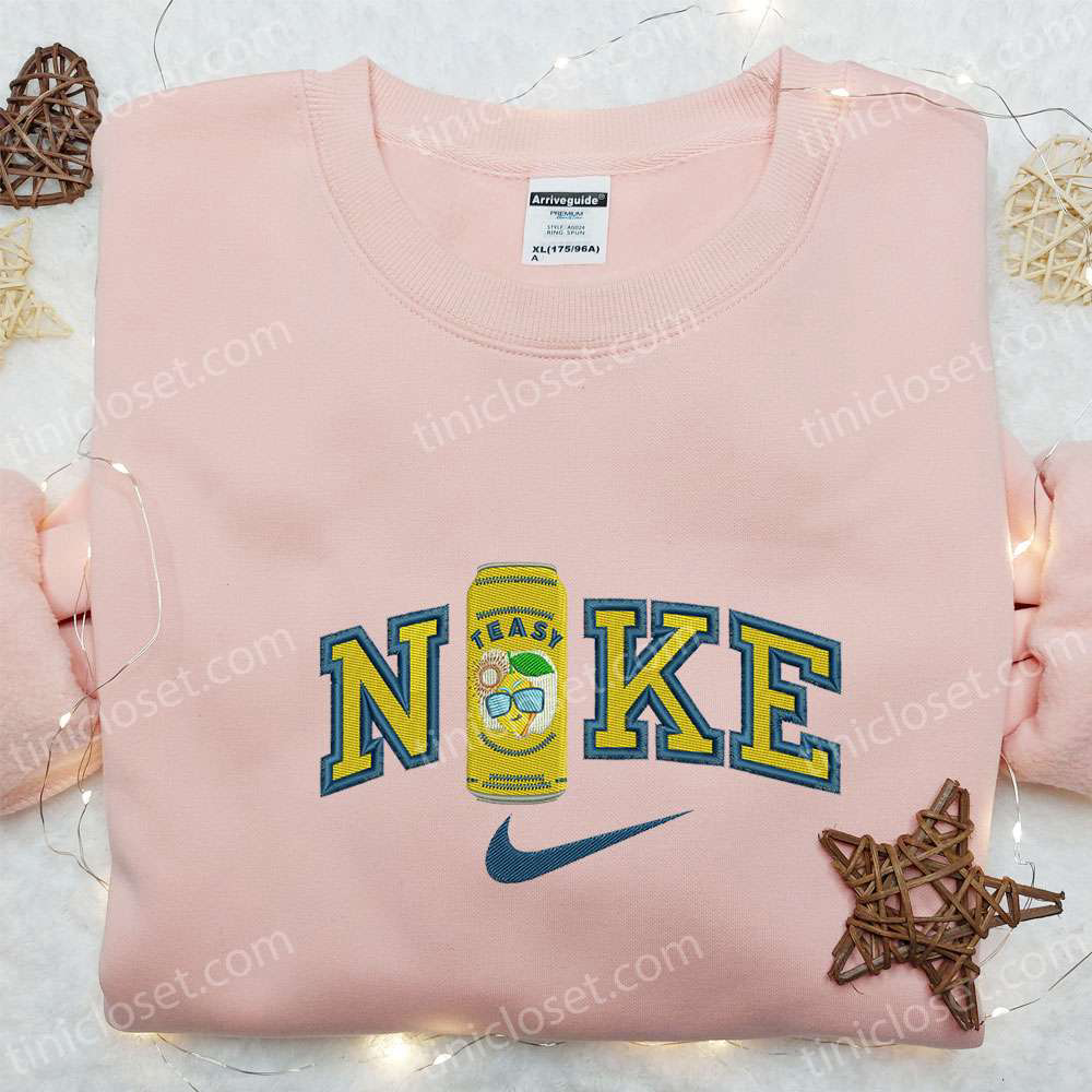Stylish Teasy x Nike Embroidered Shirt – Custom T-shirt with Favorite Drink Design