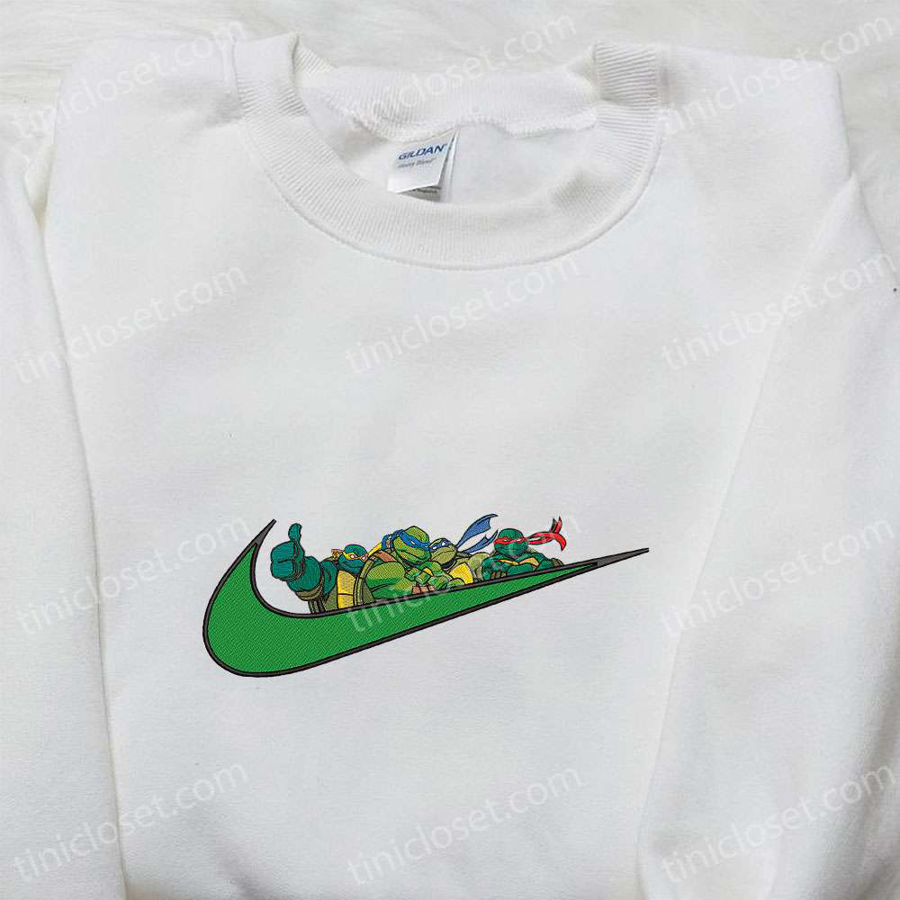 Teenage Mutant Ninja Turtles x Swoosh Cartoon Hoodie: Nike-Inspired Perfect Family Gift
