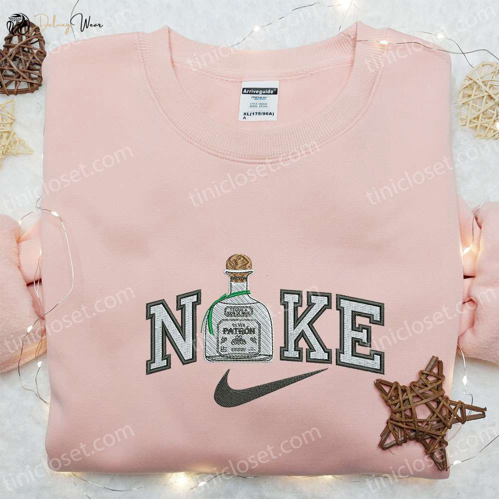 Tequila x Nike Embroidered Shirt: Favorite Drink Custom T-Shirt