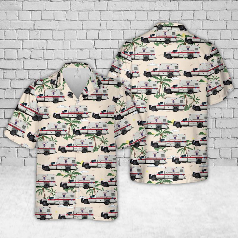Texas Goliad County EMS Hawaiian Shirt Gift for Men Dad Father Gift for Men Dad Father