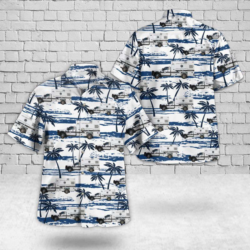 Texas, Gonzales County ESD 1 EMS Hawaiian Shirt Gift for Men Dad Father Gift for Men Dad Father