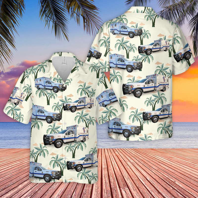 Texas Jackson County Hospital District EMS Hawaiian Shirt Gift for Men Dad Father Gift for Men Dad Father