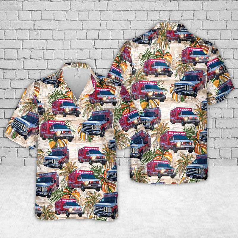 Texas Rockwall County EMS Hawaiian Shirt Gift for Men Dad Father Gift for Men Dad Father