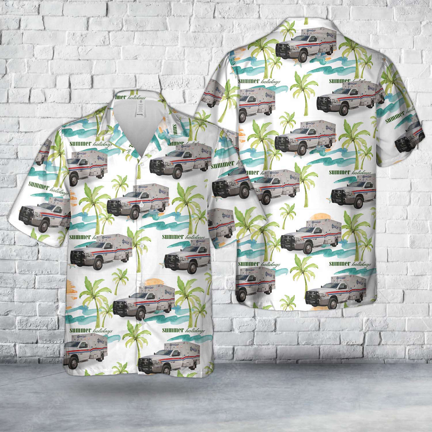 Texas Waller County EMS Hawaiian Shirt Gift for Men Dad Father Gift for Men Dad Father