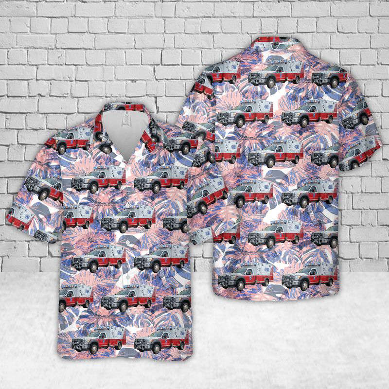 Texas Williamson County EMS Hawaiian Shirt Gift for Men Dad Father Gift for Men Dad Father