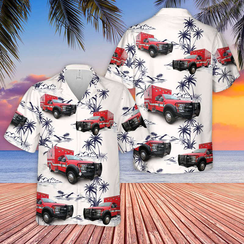 Texas Wilson County ESD #3 EMS Hawaiian Shirt Gift for Men Dad Father Gift for Men Dad Father