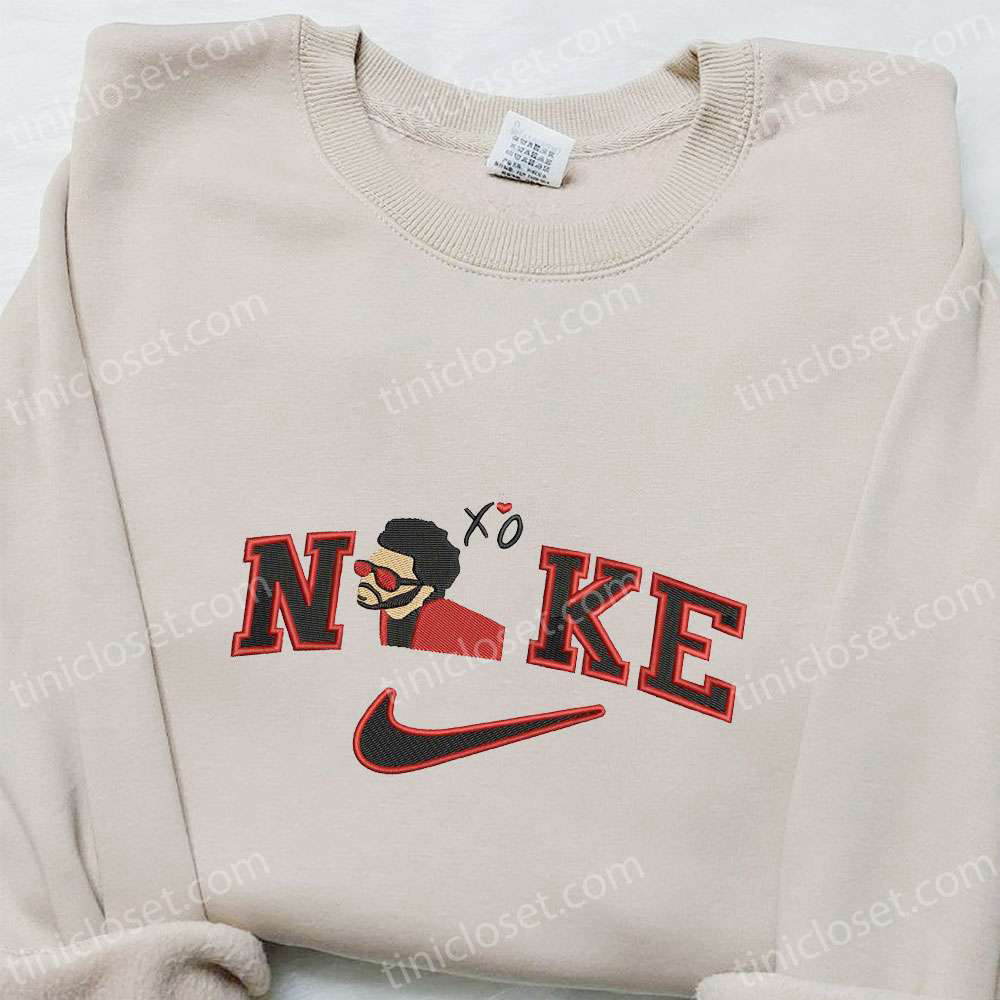 The Weeknd x Nike Embroidered Hoodie: Celebrity Style Gift for Family