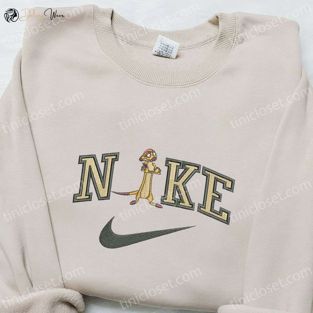 Timon x Nike Cartoon Sweatshirt: Disney Characters Embroidered Hoodie for Best Birthday Gift Ideas