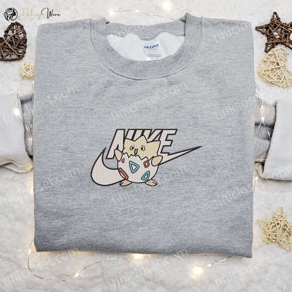 Togepi x Nike Anime Embroidered Sweatshirt: Pokemon Shirt for Family Best Gift Idea