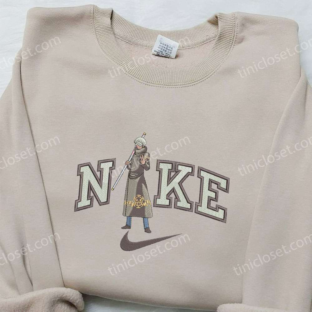 Trafalgar D Water Law x Nike Anime Hoodie: One Piece Embroidered Shirt & Nike Inspired Gear