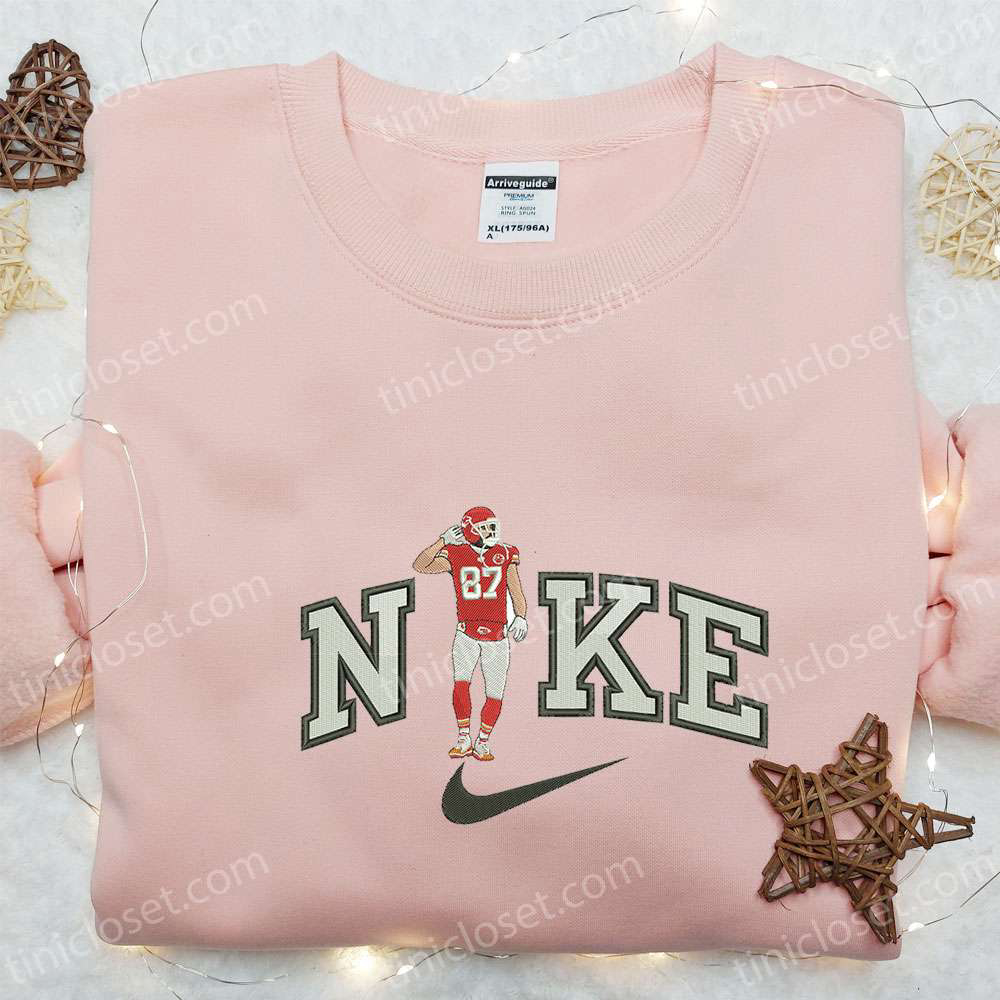 Travis Kelce x Nike Embroidered Shirt: NFL Sport T-shirt Perfect Family Gift