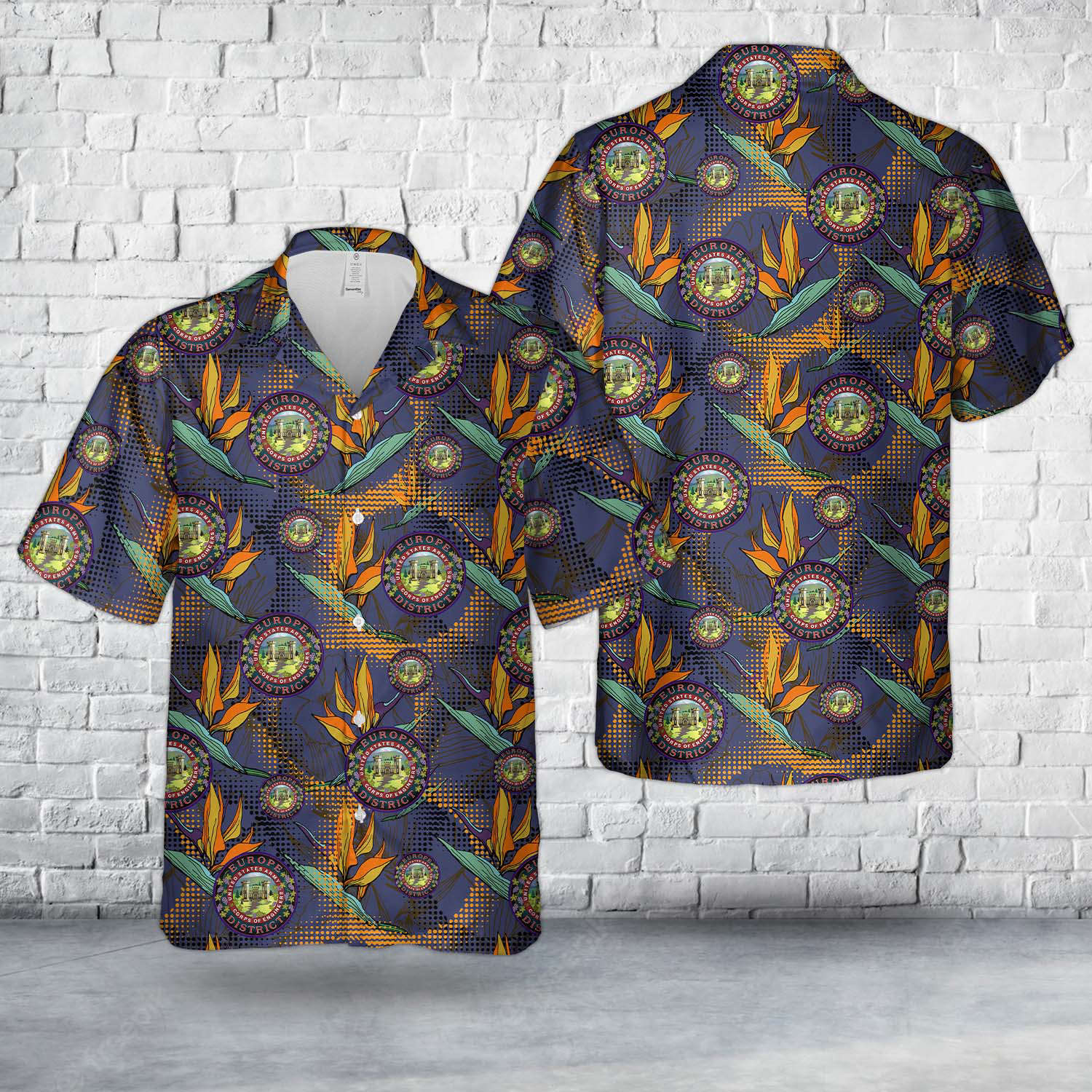 U.S. Army Corps of Engineers, Europe District Hawaiian Shirt Gift for Men Dad Father Gift for Men Dad Father