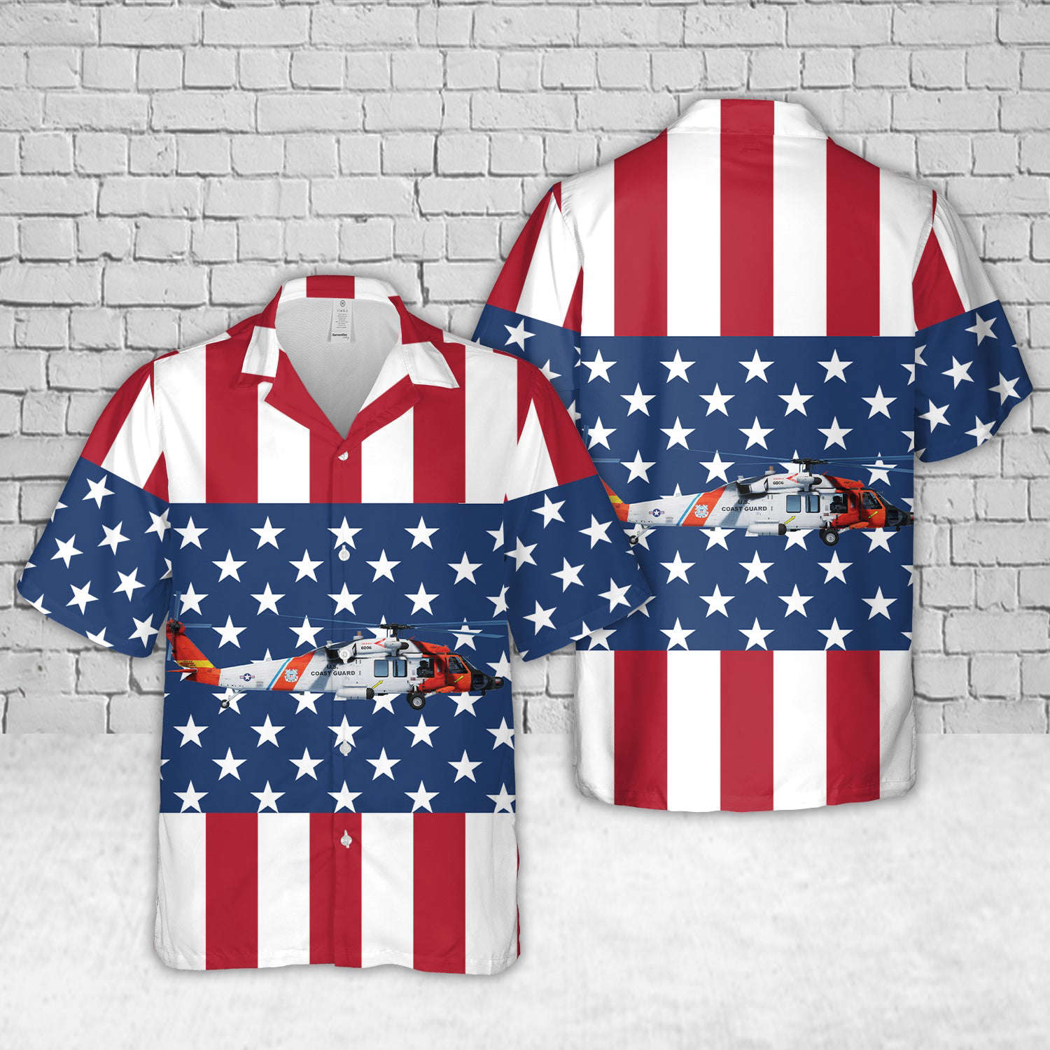 U.S. Coast Guard Sikorsky MH-60T Jayhawk (S-70B-5), 4th Of July Hawaiian Shirt Gift for Men Dad Father Gift for Men Dad Father
