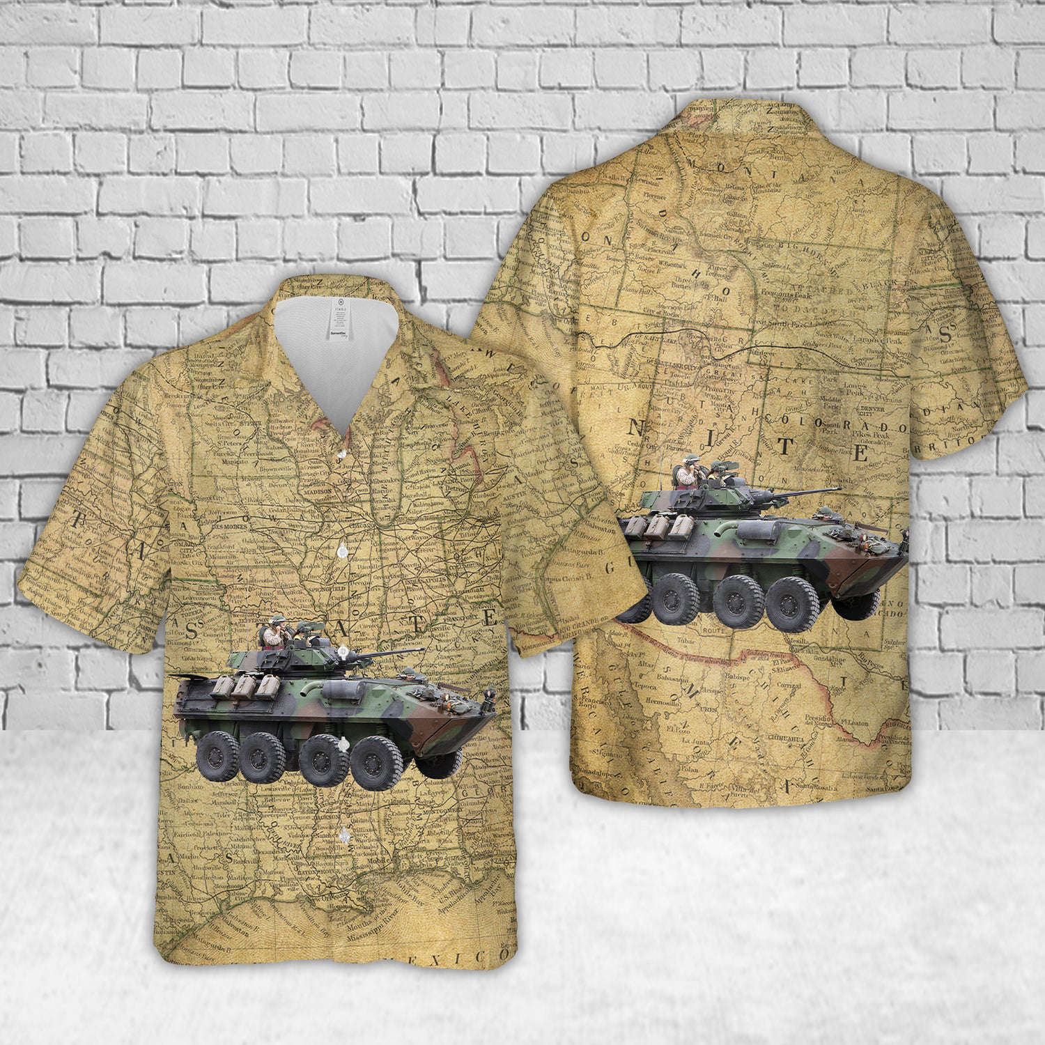 U.S. Marine Corps Light Armored Vehicle LAV-25 Hawaiian Shirt Gift for Men Dad Father Gift for Men Dad Father
