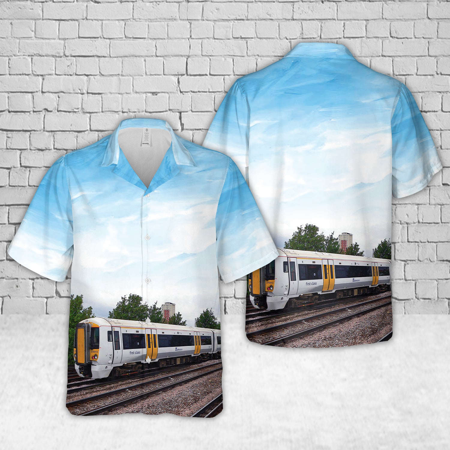 UK Southeastern Class 375 EMU 375913 Electrostar in the old livery Hawaiian Shirt Gift for Men Dad Father Gift for Men Dad Father
