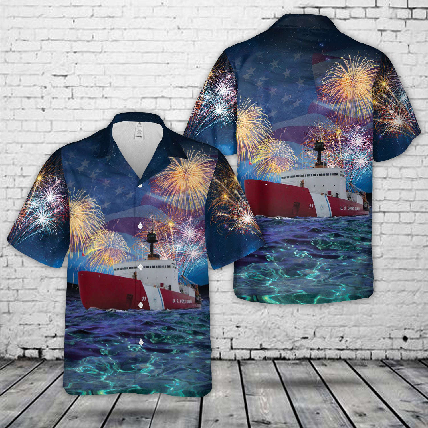 United States Coast Guard USCGC Polar Sea (WAGB-11), 4th Of July Hawaiian Shirt Gift for Men Dad Father Gift for Men Dad Father