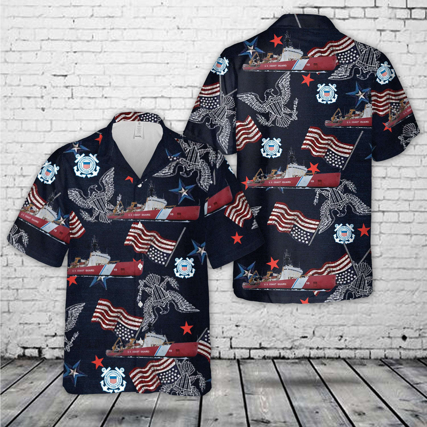 United States Coast Guard USCGC Polar Star (WAGB-10) Polar-class icebreaker, 4th Of July Hawaiian Shirt Gift for Men Dad Father Gift for Men Dad Father