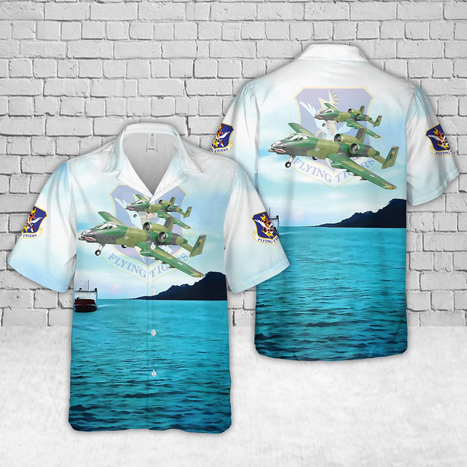 US Air Force 23rd TFW A-10A Flying Tigers Hawaiian Shirt Gift for Men Dad Father Gift for Men Dad Father