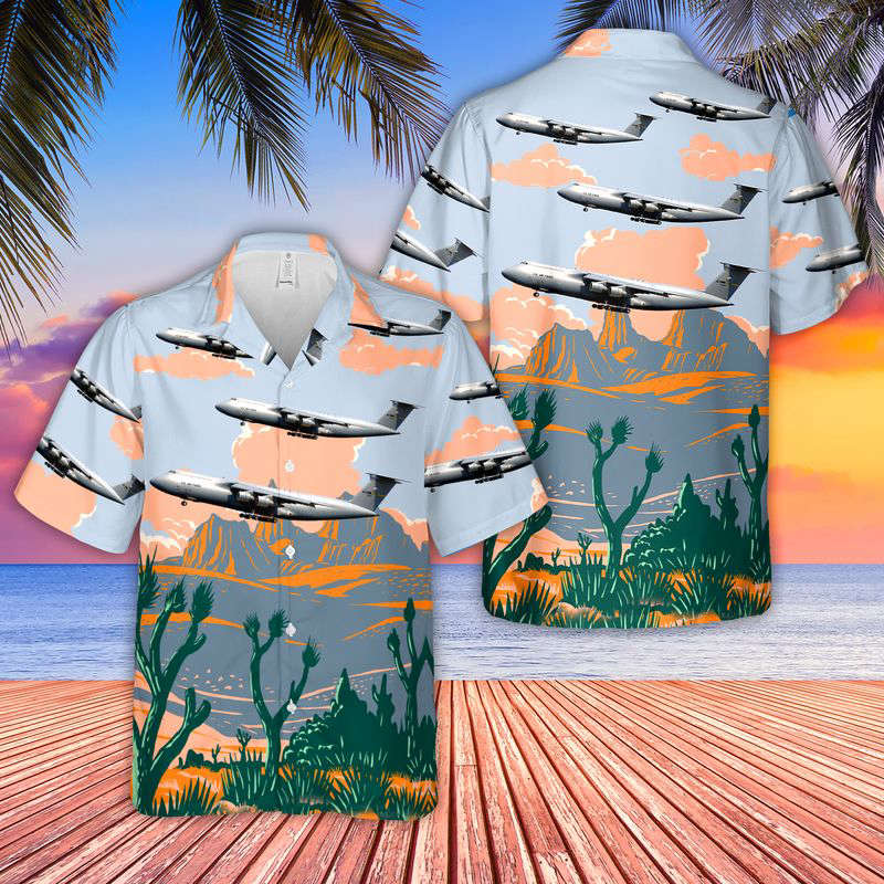 US Air Force 312th Airlift Squadron Lockheed C-5 Galaxy Hawaiian Shirt Gift for Men Dad Father Gift for Men Dad Father