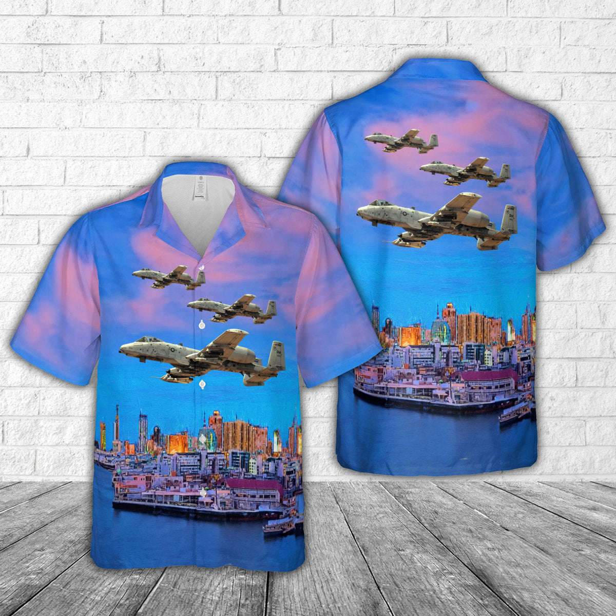 US Air Force 354th Fighter Squadron Fairchild Republic A-10A Thunderbolt II 78-0670 Hawaiian Shirt Gift for Men Dad Father Gift for Men Dad Father