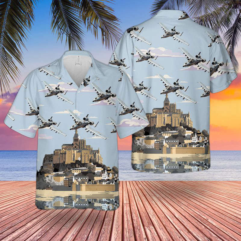 US Air Force 74th Fighter Squadron Fairchild Republic A-10 Thunderbolt II Hawaiian Shirt Gift for Men Dad Father Gift for Men Dad Father