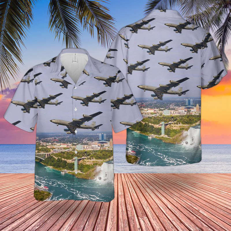 US Air Force 914th Air Refueling Wing Boeing KC-135R Stratotanker Hawaiian Shirt Gift for Men Dad Father Gift for Men Dad Father