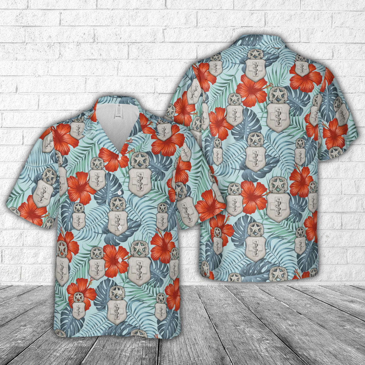 US Air Force Basic Medical Technician Badge Master Hawaiian Shirt Gift for Men Dad Father Gift for Men Dad Father