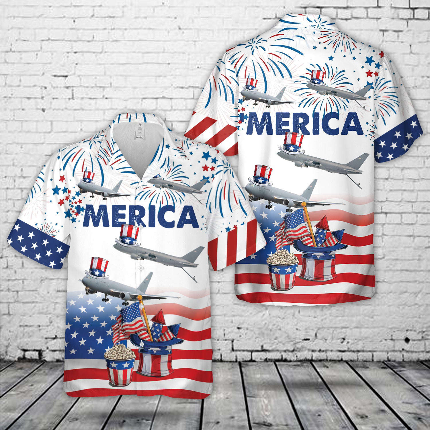 US Air Force Boeing KC-46 Pegasus, 4th Of July Hawaiian Shirt Gift for Men Dad Father Gift for Men Dad Father
