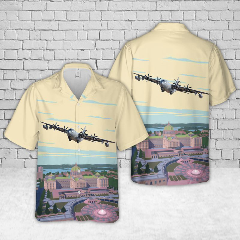 US Air Force EC-130J Commando Solo 193rd Special Operations Wing Pennsylvania Air National Guard Hawaiian Shirt Gift for Men Dad Father Gift for Men Dad Father