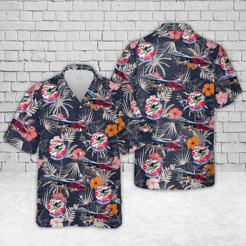 US Air Force F-16 Fighting Falcon 457th Fighter Squadron Hawaiian Shirt Gift for Men Dad Father Gift for Men Dad Father