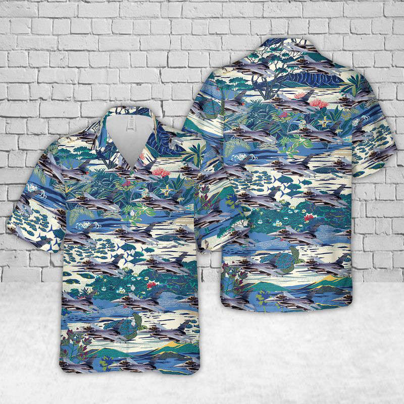 US Air Force F-16C Fighting Falcon South Carolina Air National Guard Hawaiian Shirt Gift for Men Dad Father Gift for Men Dad Father