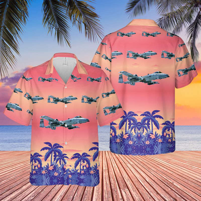 US Air Force Fairchild Republic A-10 Thunderbolt II Hawaiian Shirt Gift for Men Dad Father Gift for Men Dad Father