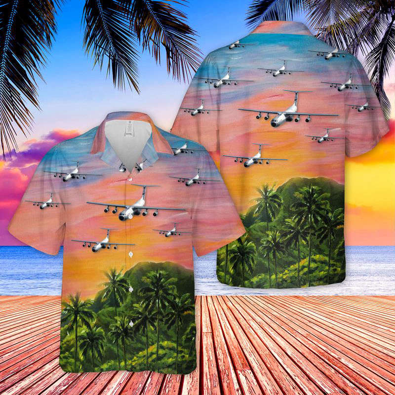 US Air Force Hanoi Taxi (Lockheed C-141 Starlifter) Hawaiian Shirt Gift for Men Dad Father Gift for Men Dad Father