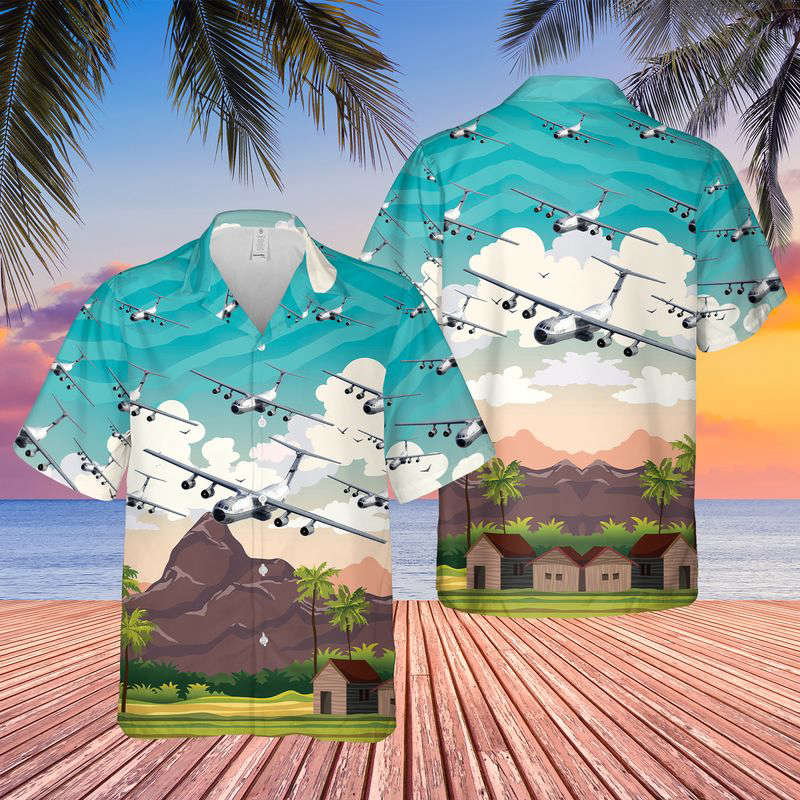 US Air Force Hanoi Taxi Lockheed C-141 Starlifter Hawaiian Shirt Gift for Men Dad Father Gift for Men Dad Father