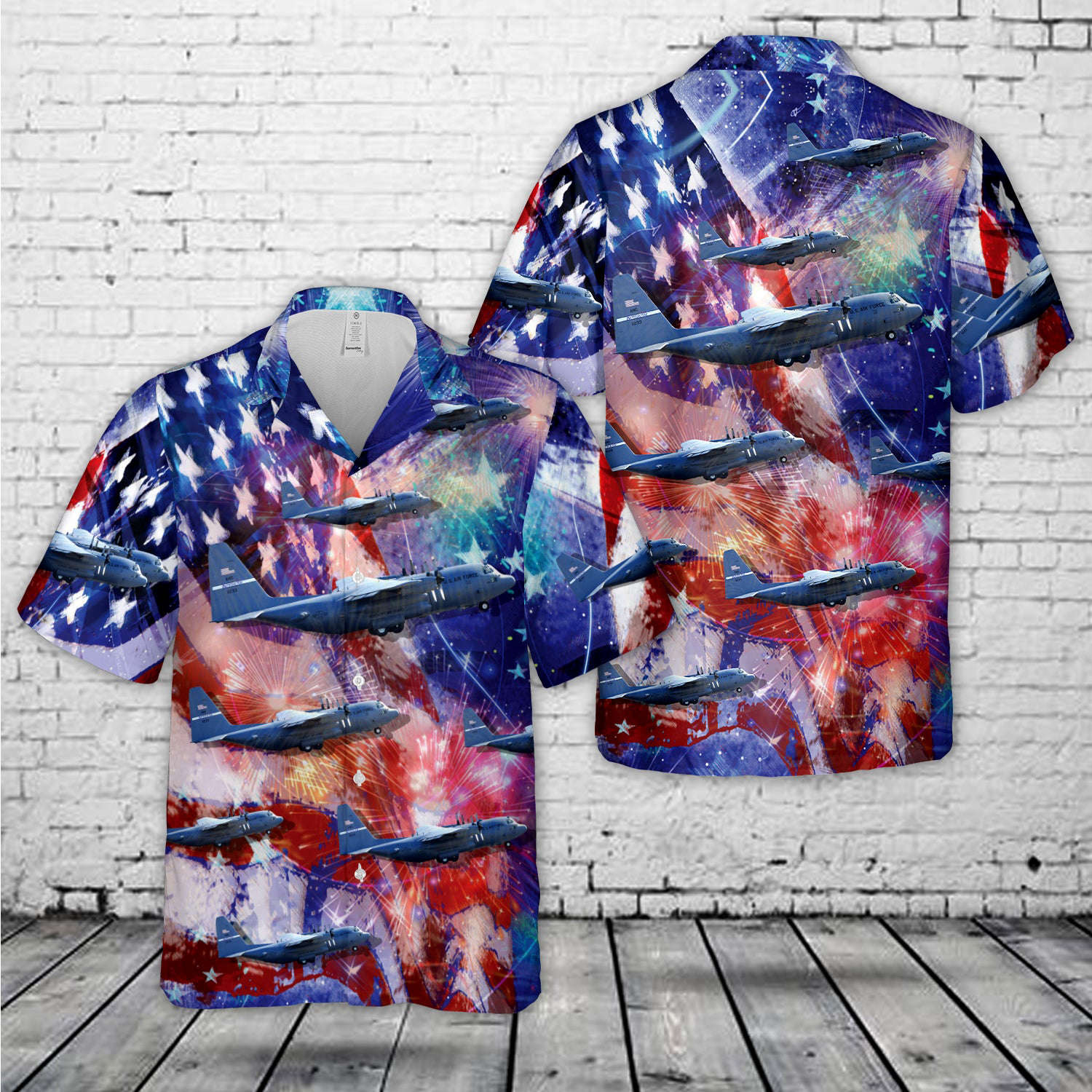 US Air Force Kentucky Air National Guard C-130H Hercules, 4th Of July Hawaiian Shirt Gift for Men Dad Father Gift for Men Dad Father