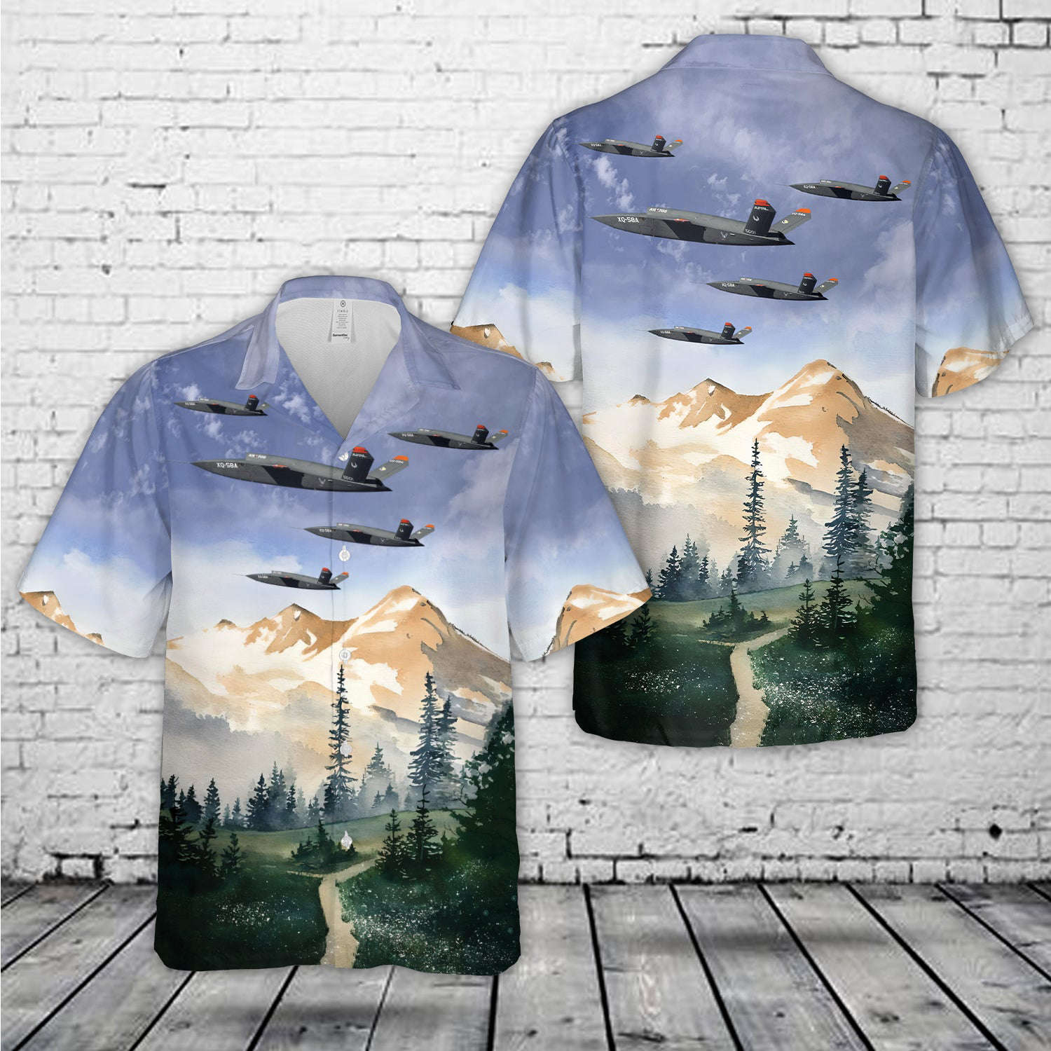 US Air Force Kratos XQ-58 Valkyrie Hawaiian Shirt Gift for Men Dad Father Gift for Men Dad Father