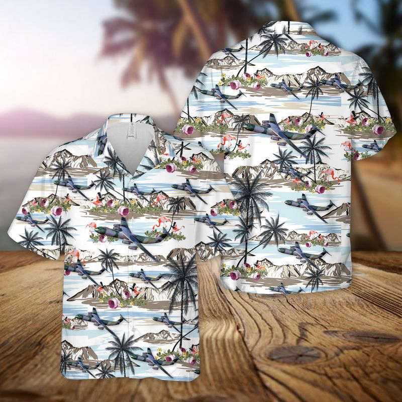 US Air Force Lockheed C-141 Starlifter Hawaiian Shirt Gift for Men Dad Father Gift for Men Dad Father